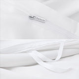 Beddengoed, 155 x 220 cm, katoen, wit, beddengoedsets 155 x 220 cm, dekbedovertrek, 3-delig met 2 kussenslopen 80 x 80 cm, Oeko-Tex beddengoed met ritssluiting