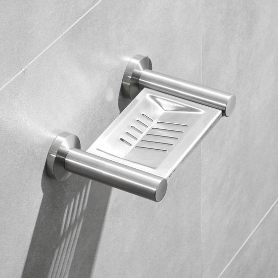 Zeepbakjes Badkameraccessoires Zeepbakje Staal 5" Geborsteld Nikkel Badkamer Wandmontage Zeepbakje