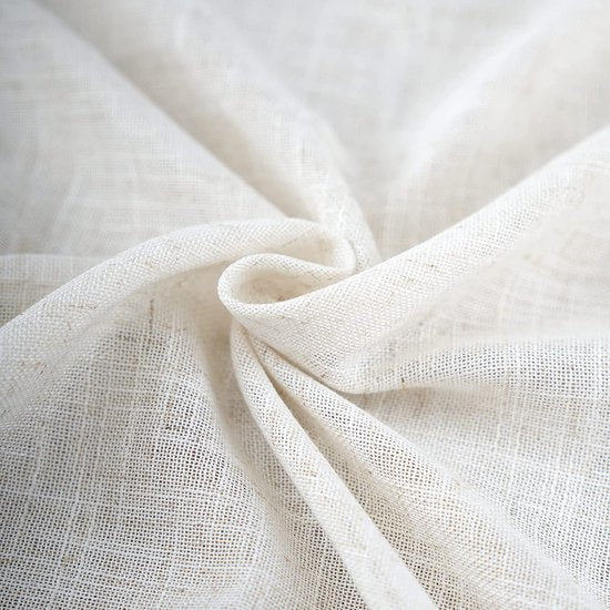 Korte gordijnen met oogjes Natuurlijke linnenstructuur Gordijnen voor ramen Slaapkamer Woonkamer Linnen H x B 175 x 140 cm 2 stuks