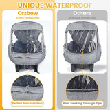 Universele regenhoes voor babyzitje (bijv. Maxi-Cosi/Cybex/Römer), afdekbare draagopening en luchtgaten, contactvenster, met zak, noodzakelijke bescherming voor baby's of huisdieren (lichtgrijs)