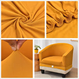 Armchair Protector, Elastic Armchair Throw, Plain Modern Club Chair, Stretch Armchair Cover, Universal Sofa Cover for Single Sofa, Club Chair, Cocktail Chair (Golden)