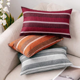 Strepen kussenslopen, kussenhoezen, linnenlook, decoratieve kussensloop, decoratieve kussensloop, decoratieve bankkussens voor bank, kantoor, bank, slaapkamer en woonkamer, set van 2, 40 x 60