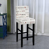 Stoelhoezen, set van 4, stretch barkrukhoezen, afneembaar, wasbaar, stoelbescherming, decoratie, stoelovertrek, barkruk, stoelovertrekken voor pub, teller bar, café (cappuccino, 4 stuks)