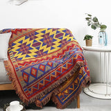 Bankhoezen, sierhoezen, knufffeldeken, bedsprei, dekbeds, stoeldeken, bankovertrek, wasbare spreien, rijsthoezen met kwast, geometrisch patroon, 130 cm x 180 cm