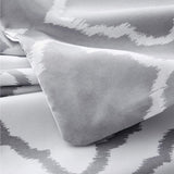 Beddengoed, 135 x 200 cm, 4-delig dekbedovertrek - beddengoedsets 135 x 200 cm, microvezel, met 2 kussenslopen van 80 x 80 cm, Öko-Tex beddengoedset, rasterpatroon, met ritssluiting, grijs