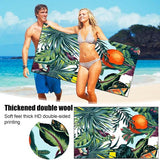 Strandlaken, microvezel strandlaken, microvezel badhanddoek groot 180x90cm, superlichte strandlaken, sneldrogend, absorberende sporthanddoek voor sport, reizen, yoga, kamperen, strandgymnastiek