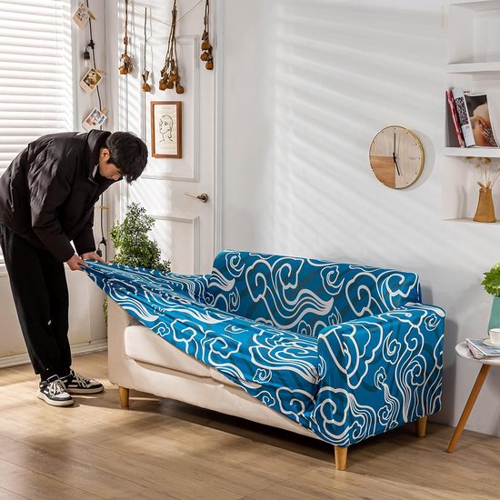 Bankhoes, stretch bankovertrek, 1/2/3/4-zetel, bankovertrek, anti-huisdierkrassen, bankovertrek, geschikt voor banken met armleuningen (twee voor L-vormige hoekbanken)