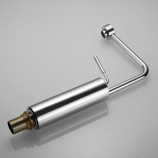 Wastafelkranen Wastafelkraan High Body Chroom Zwanenhals Enkele handgreep Enkelgatsmontage Messing