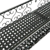 Metalen zwarte wandmontage wijn champagne glazen bekers glaswerk rekhouder, 80 x 20 cm vat voor maximaal 18 flessen wijn en 18 kopjes glazen