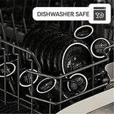 Espresso Kopjes Set van 6 Zwart met schotels - Keramisch - Houdt Lang Warm - Geschenkverpakking - 70ml