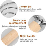 garde, Deense garde, 3 stuks, deegmixer, 33 cm, brooddeeg, garde, eiermixer voor keuken, brood, deeg, cake, gebak