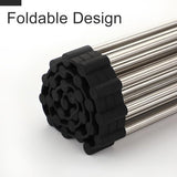 Roestvrij stalen afdruiprek, afdruiprek, afdruiprek, oprolbaar afdruiprek, inklapbaar en afneembaar, voor keuken, spoelbakken, fruit, groenten (43 x 40 cm)