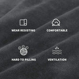 Fluwelen Peninsula bankovertrek, 2-delige bankovertrek links/rechts hoek, Chaise Longue bankovertrek met twee kussenslopen, L-vorm schiereiland bankovertrekken (3-zits + 3-zits, grijs)