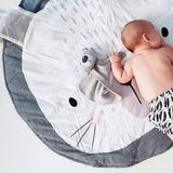 Baby Kruipmat Cartoon Dier Baby Speelkleed Speeldeken Katoen Zacht Slaapkleed voor Baby Kids 90CM (Grijs Konijn)