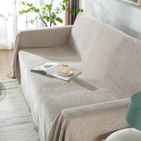 Bankspreideken voor 2/3/4 zitplaatsen, bankspreideken, banksprei, katoen, wasbaar, antislip, vuilafstotend, kussen, bankdeken, naadloos met kwastjes (180 x 260 cm, kaki)