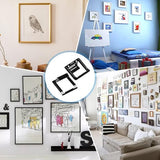 12 stuks spieramen ophangen, metalen fotohaken, onzichtbare fotolijst, wandfotohaken, ophangen, profieldiepte 15 mm, tandhangers, canvas ophanghaakjes, steekhangers voor foto's