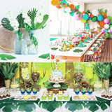 78 stuks 8 soorten nepbladeren, tropische palmbladeren, monsterabladeren, safaripark kunstmatige bladeren,