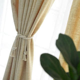 Vouwhouders, gordijn, touw, 4 stuks, gordijnriemen, grijs, katoen, 100 cm, gordijnhouder, holdback voor thuis, kantoor, decoratie, raambehandeling