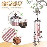 Windgong voor buiten, windgong vlinders aluminium buis met S-haken, windgong om buiten op te hangen - patio tuindecoratie windgong cadeaus voor moeder vrouw dochter vriendin