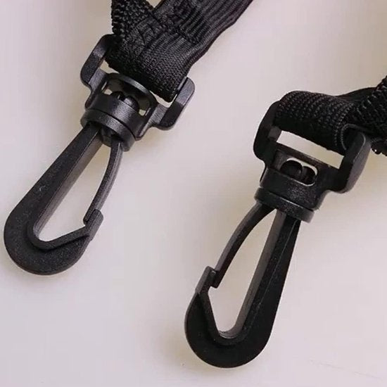 Platte rubberen spankabel, spanriem, Bagagespanner voor aanhangwagens met haken, rubberen spanriem (2 m lengte, 250 kg trekkracht) voor het vervoeren, verpakken van auto ' s, motorfietsen, kamperen