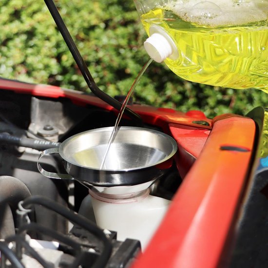 2-Piece Funnel Set Made of 304 Stainless Steel - Filling Funnel with Strainer for Preserving Jars - Jam Funnel with Filling Nozzle (02 Pieces - Stainless Steel Mix)