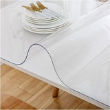 Doorzichtige tafelbeschermer 2 mm PVC veeg schoon waterdicht huis keuken 80x130 cm helder