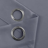 Ondoorzichtige gordijnen, gordijnen met inslagringen, voor slaapkamer en woonkamer, grijs, 2 stuks, 137 x 117 cm (h x b)