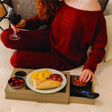 Bankoverarmtafel, armleuningen-tafelhouder voor bank, dienbladen voor salontafel, bank-zijorganizer voor apparaten en afstandsbediening, bank en beddrankenrek met lade (Fendy)