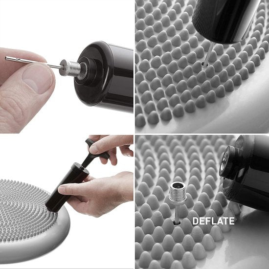 BODYMATE Balkussen Diameter incl. pomp Zitbalkussen, luchtkussen, balanskussen, noppenkussen Voor core fitness revalidatie coördinatie en rugtraining