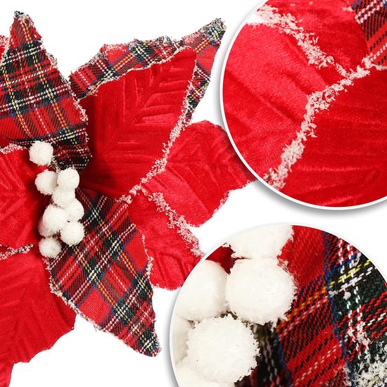 3x decoratieve arrangementen, kunstbloemen als leuke kerstversiering, mooie kamerdecoratie, ook voor kransen en bloemstukken