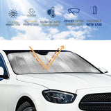 Zonnescherm voor de auto, zonneklep, voorruit, opvouwbaar, uv-bescherming, zonnescherm, bescherming, 130 x 65 cm