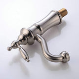 Badkamer Wastafelkraan Geborsteld Nikkel Enkele Handgreep Messing Enkel Gat Montage