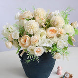 Kunstbloemen, 2 stuks kunstpioenen neppioen voor decoratie, zijden pioenrozen, bloemstukken, middenstukken, tafel voor thuisfeest, bruiloftsdecoratie