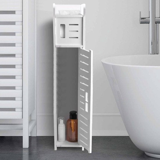 Toiletpapierhouder, verchroomde toiletpapierhouder achter toiletpapierhouder voor toiletkast, toiletpapierhouder met toiletpapierhouder, toiletpapieropslag voor kleine ruimtes