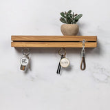 Key rack hout met plank - keyboard met magneet - key holder key organizer wall storage (met magneet)