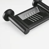 Zeepbakje Wandgemonteerde roestvrijstalen muur Badkamer Keuken Zwart Zeepbakje RVS Badkamer Muurhouder Mand Plank 12,4 cm