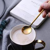 8 stks Vergulde Rvs Mini Thee Lepels Koffie Suiker Dessert Cake Ijs Soep Antipasto Cappuccino 13 cm