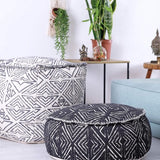 Boheemse kruk kubusafdekking - 50 cm - luxe, Artisan Room Decor kruk - Boho Chic zithoek Ottomaans