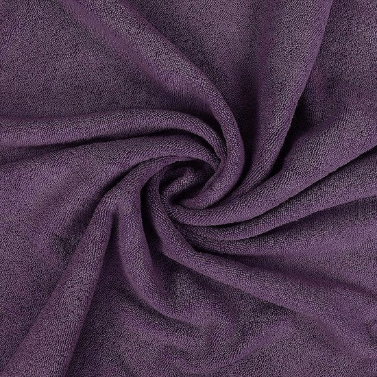 Badhanddoek groot van katoen, set van 2 - douchehanddoeken, handdoeken groot 90 x 180 cm (pruim)