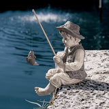 Toscano ontwerp van Blagdon Frederic, the Little Fisherman of Avignon Tuinbeeld jongen met hengel
