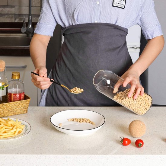 1240 ml voorraadpotten met kurk, set van 3, voorraadpotten, glazen kruidenpotjes van borosilicaatglas, luchtdicht glazen container, opslag keuken voor thee, kruiden, specerijen en