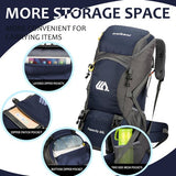 50 liter, heren en dames, trekkingrugzak, ultralicht, opvouwbare reisrugzak, wandelrugzak, grote klimmen, dagrugzak voor reizen, bergbeklimmen, kamperen, outdoor, reizen, sport