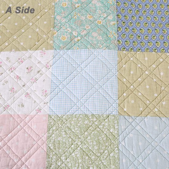 Sprei 150 x 200 cm katoen bedsprei dun zomer dekbed dekbed (blauw, 150 x 200 cm)