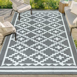 Outdoor Patio Tapijt 120x180cm Omkeerbare Mat Waterdichte RV Camping Tapijt Gerecycled Plastic Stro Picknick Dekens voor Kampeerders Achtertuin Patio BBQ Picknick Balkon (Inclusief draagtas)