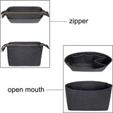 Vilten tas Organiseer insteektas in tas voor boodschappentas met 2 verpakkingen, geschikt voor neonoe en andere emmerzakken-zwart