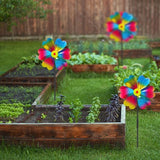 Set van 4 windturbines, vogelafstotend middel, reflecterende windmolen, boomgaard, vogelverschrikker, windmolenbalkon, decoratietuin ter bescherming, tuin, tuin, balkon