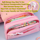 Etui met meerdere compartimenten en grote capaciteit voor tieners, meisjes, vrouwen, studenten en volwassenen