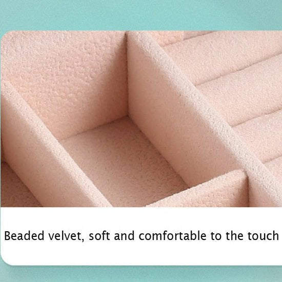 Sieradendoos, kleine reissieradenorganizer, opbergkoffer voor halsketting, oorbellen, armbanden, ringen, fluweel, luipaard, sieraden, geschenkbox voor meisjes en vrouwen (luipaard)