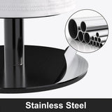 Staande toiletpapierhouder, wc-rolhouder & keukenrolhouder & reserverolhouder, wc-papieropslag, van roestvrij staal, vrijstaand, mat voor badkamer, met scheidingsplaat voor waterbescherming