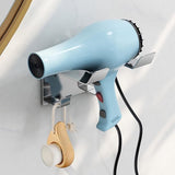 föhnhouder, föhnhouder zonder boren, haardrogerhouder, matte afwerking, wandbevestiging voor hotel, badkamer, woonkamer, barbershop